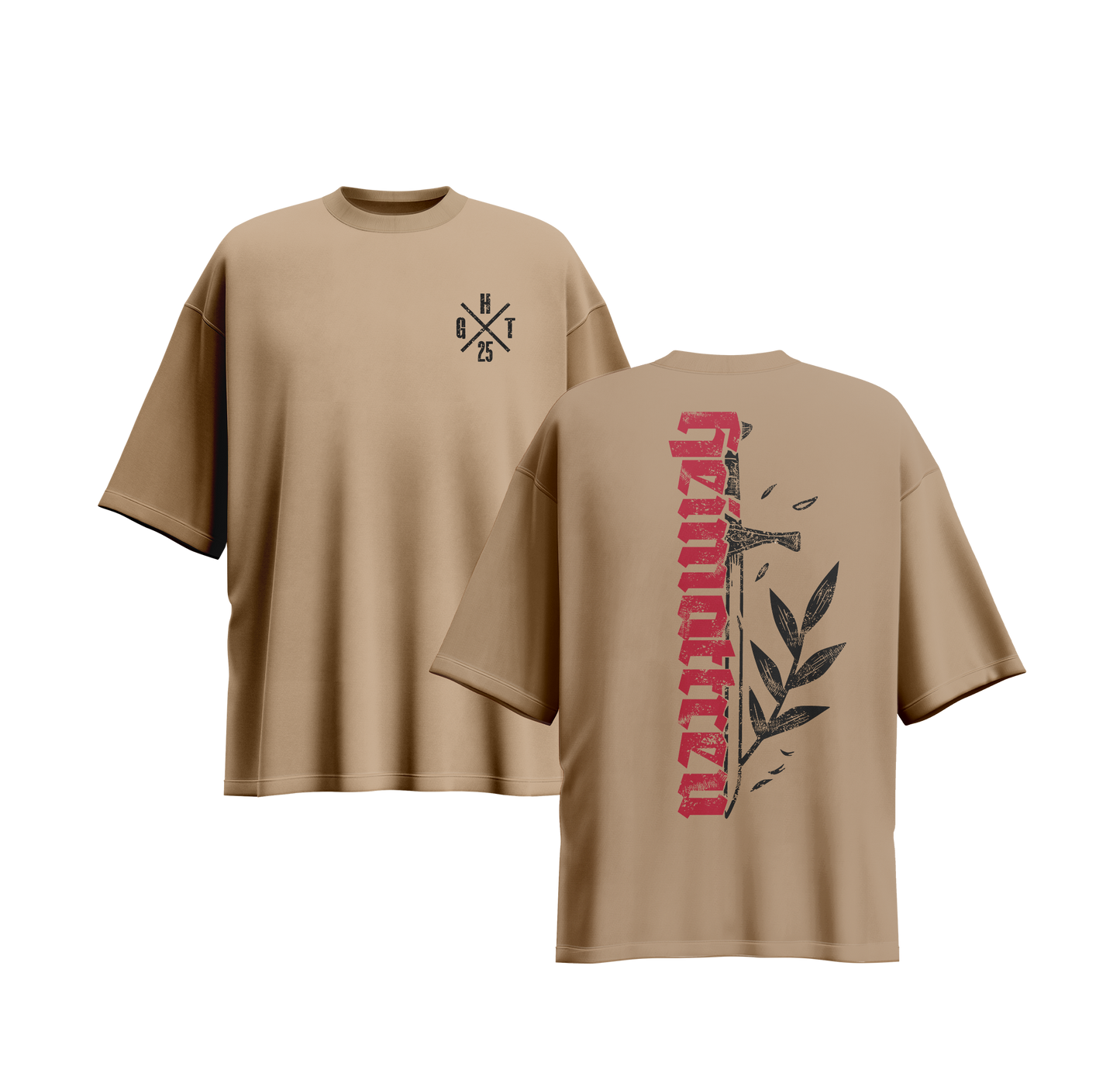 SCHWERT - OVERSIZE Shirt beige