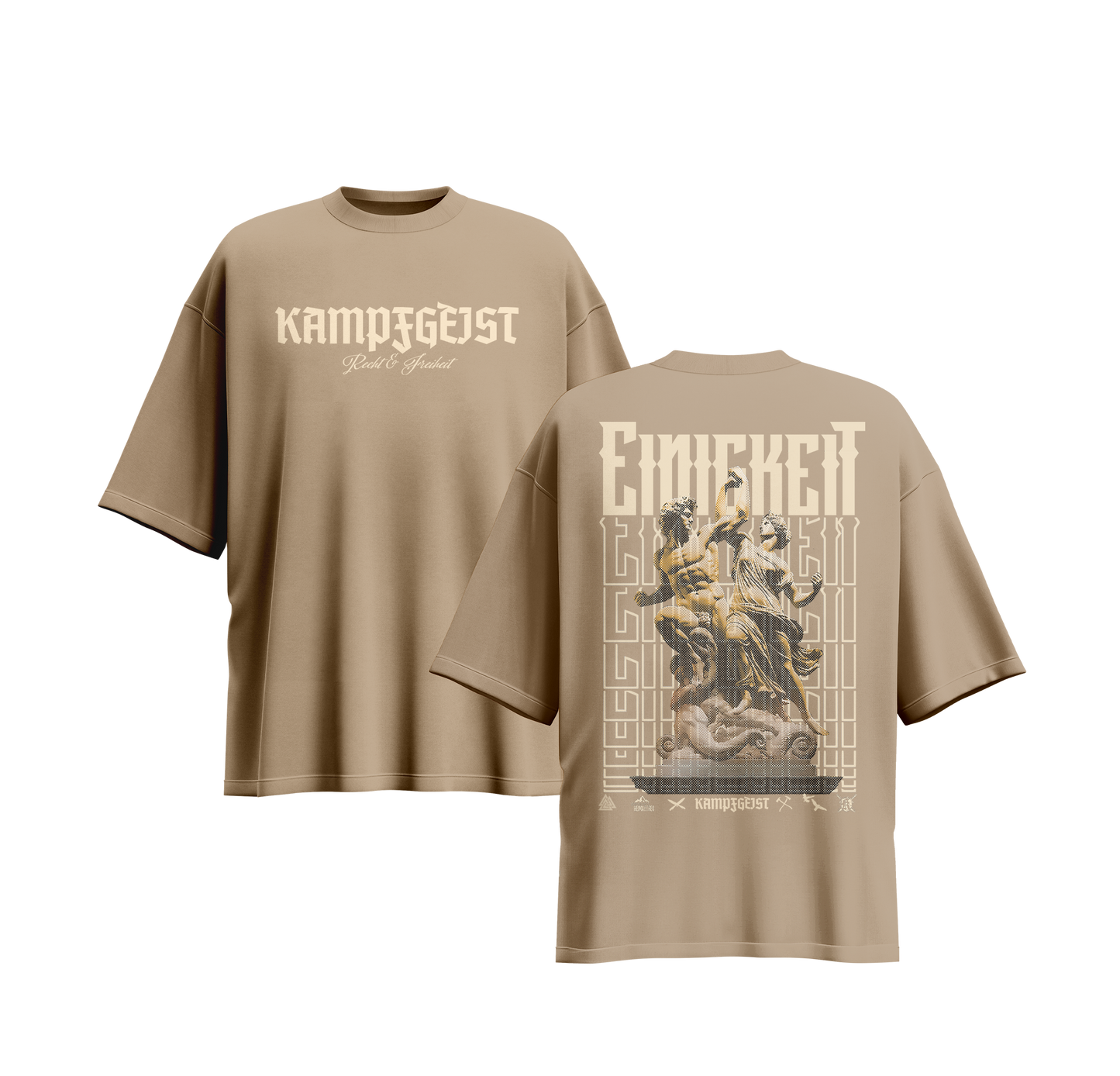 Einigkeit - OVERSIZE Shirt braun