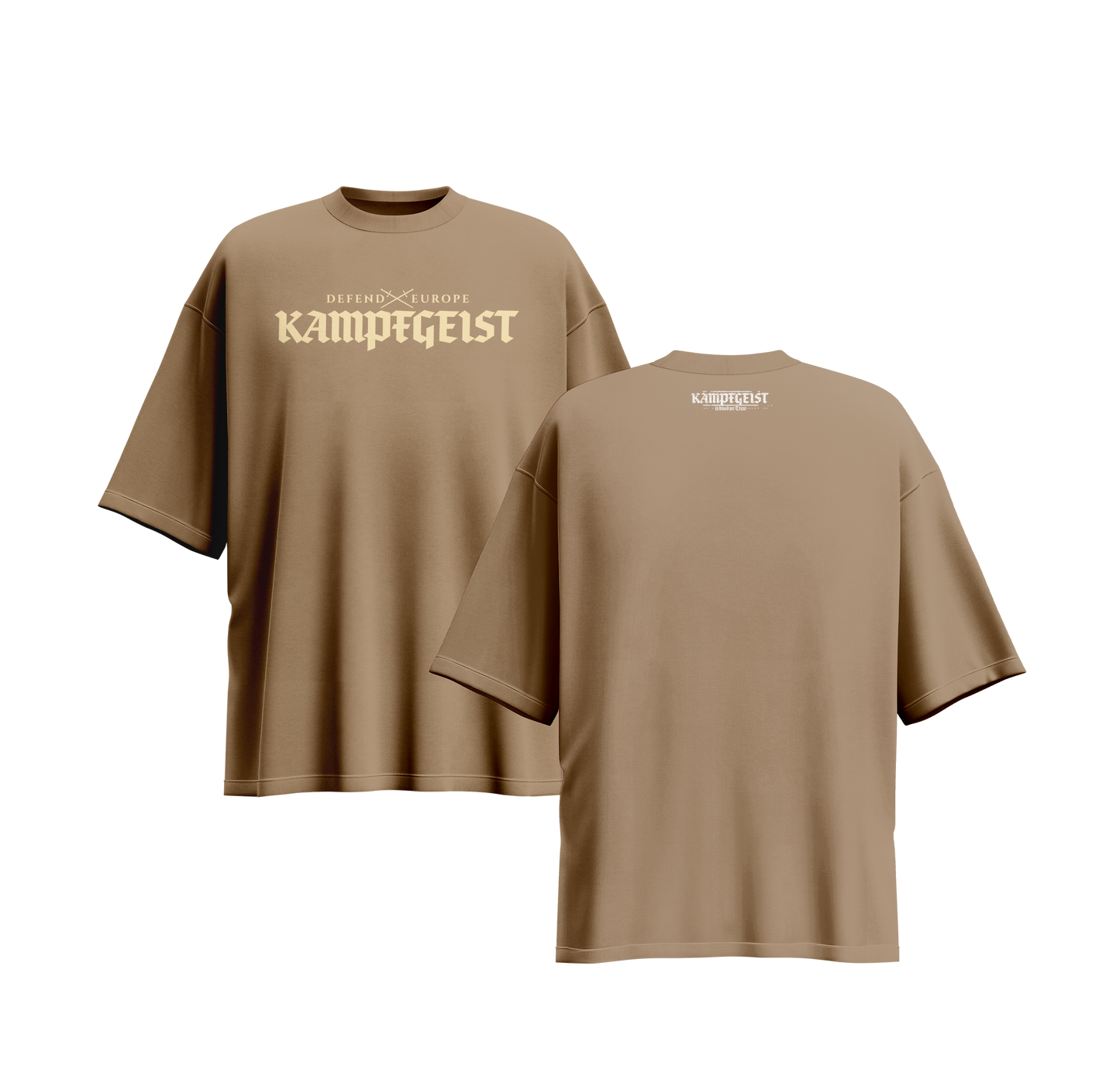 defend Europe - OVERSIZE Shirt braun