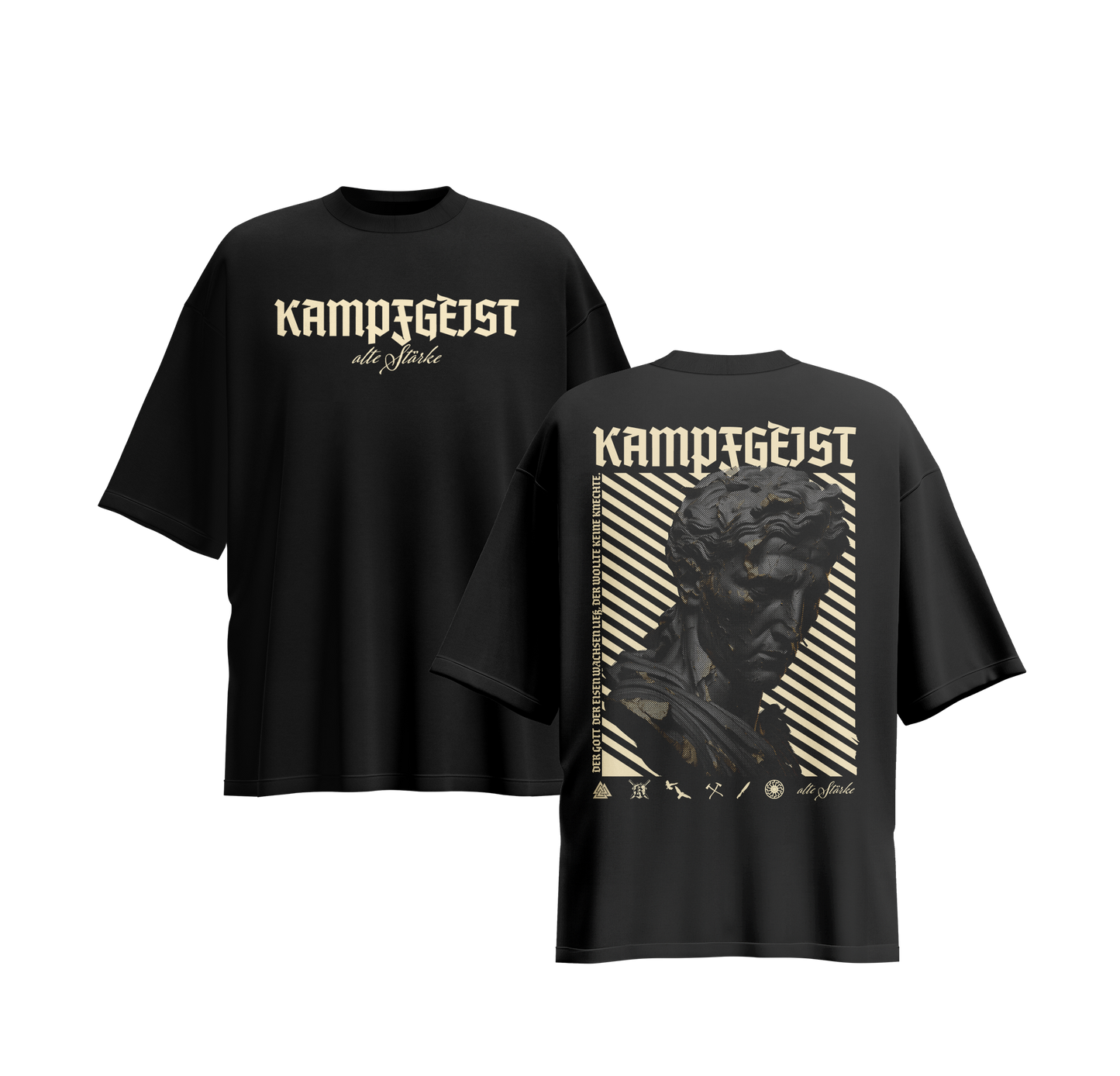 alte Stärke - OVERSIZE Shirt schwarz