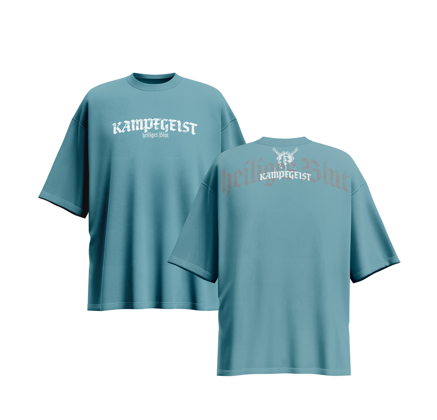 heiliges Blut - OVERSIZE Shirt blau