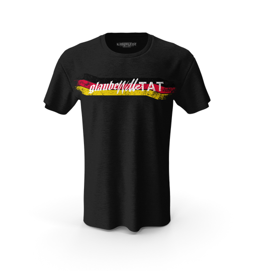 Glaube Wille Tat Flagge  - T-Shirt