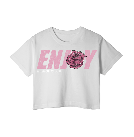 Enjoy  - Crop Top weiß
