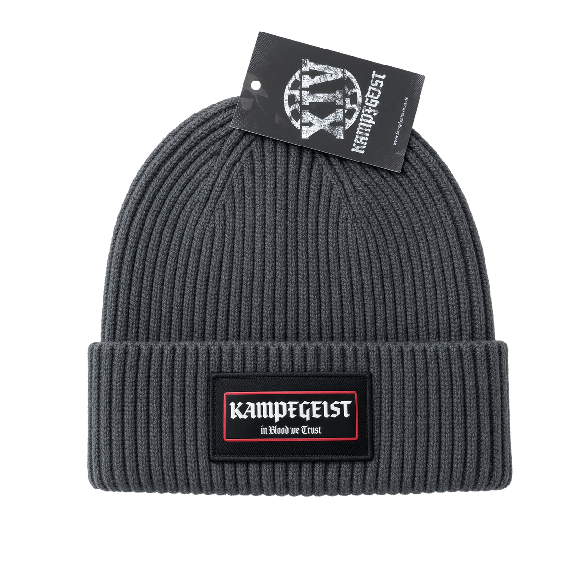 KAMPFGEIST Patch - Mütze Grau