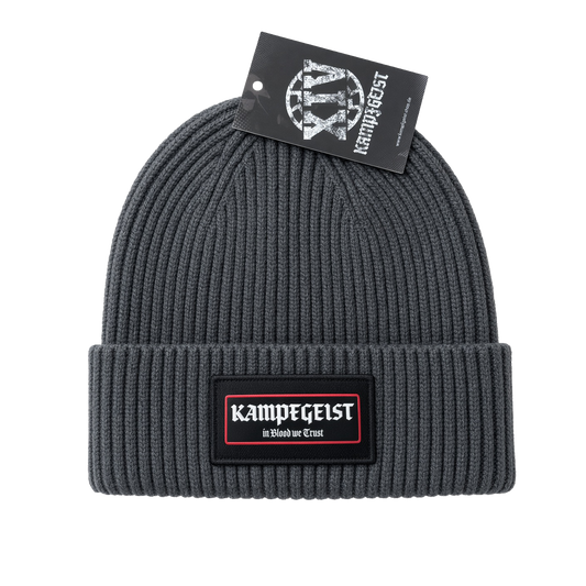 KAMPFGEIST Patch - Mütze Grau