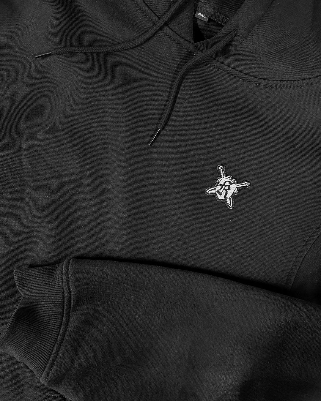 Schild & Schwert Stick - Hoodie Schwarz