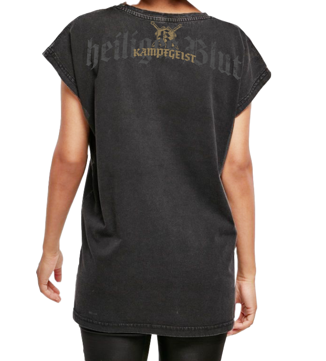 Heiliges Blut Gold- Damen washed out Top
