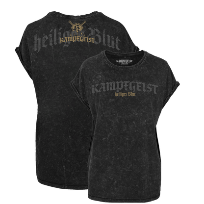 Heiliges Blut Gold- Damen washed out Top