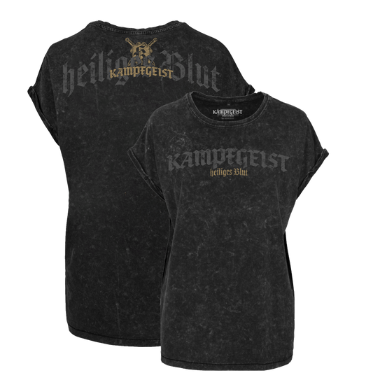 Heiliges Blut Gold- Damen washed out Top